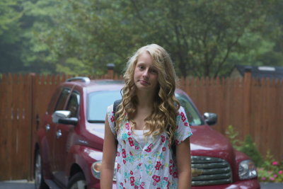 First day of Eighth Grade closeup