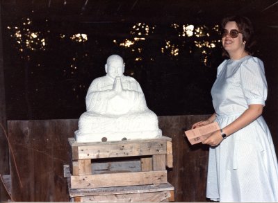Sally Smart at Peace Pagoda Leverette Ma 1987
