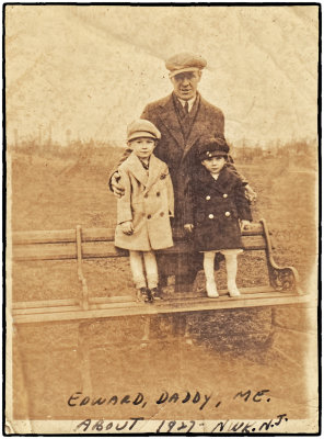 My Grandfather, mother, and Uncle Ed 1927