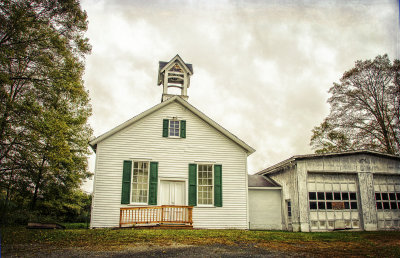 A one room schoolhouse 