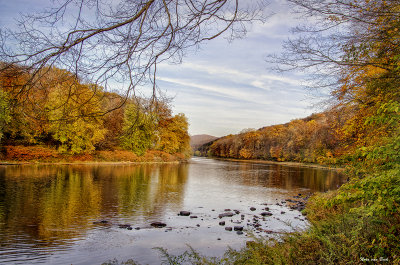 Fall colors along the Delaware River