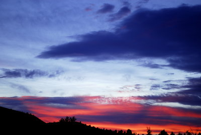 A Red Sunset and Thunder