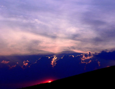 Sunset with Clouds on Fire.