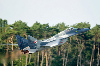 Poolse Mig-29 optrekkend