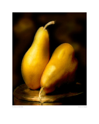 Two Pears On A Small Table #2
