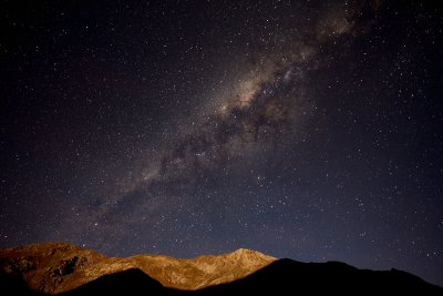 Moonlight and Milky Way Over Cochiguaz