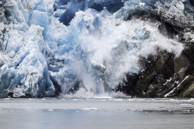 Glacier Calving. Tracy Arm, Ak.