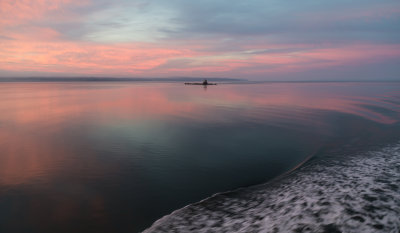 Leaving Bucksport, ME at Sunrise