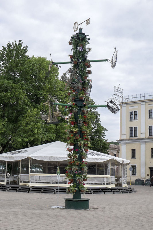 Decorated pole