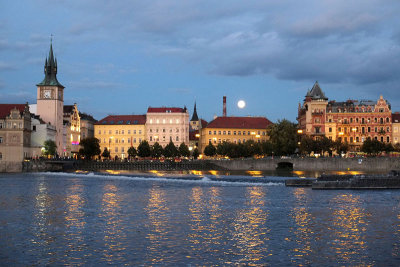 Riverside scene from the Vltava