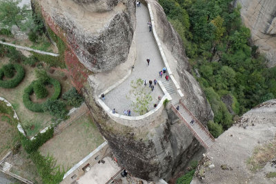 View down from the monastery