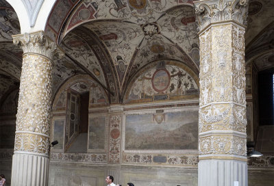 Fresco and ornate columns