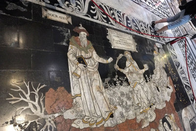 Marble mosaic floor
