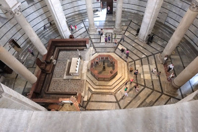 View down from the gallery