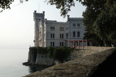 Miramare Castle from the entrance gate