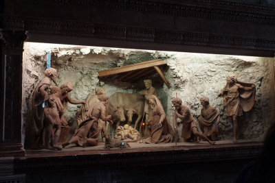 Terracotta Nativity scene