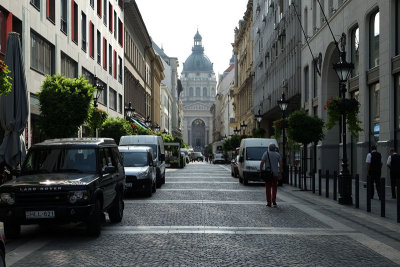 Zriny street with Basilica at end