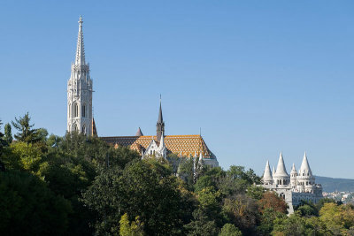 The Fisherman's Bastion and Matthias Church as seen from Castle.