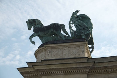 Inner edge of the right colonade