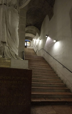 Stairs up from the crypts