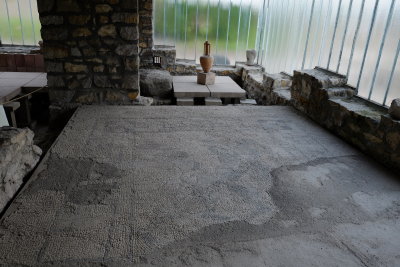 Mosaic floor of private Roman bath house