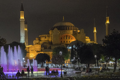 Hagia Sophia at night