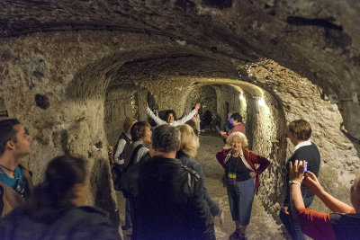 Three floors down in the cave house