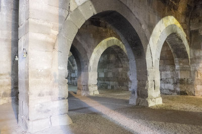 The covered storage hall 