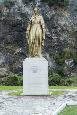 Statue of Virgin Mary on the way up to the house