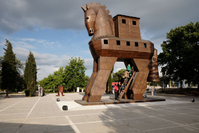 A wooden horse at Troy