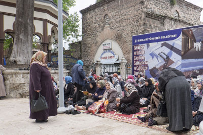 Women have to pray outside the mosque on Friday