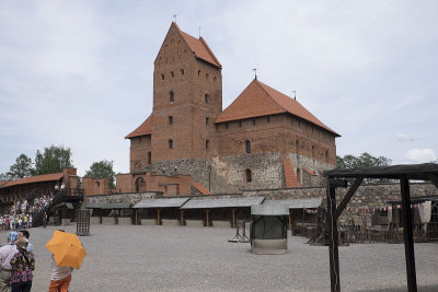 Inner yard of castle. In the back - the Ducal Palace and its donjon