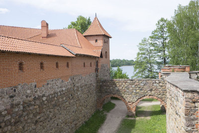 Looking down from the drawbridge