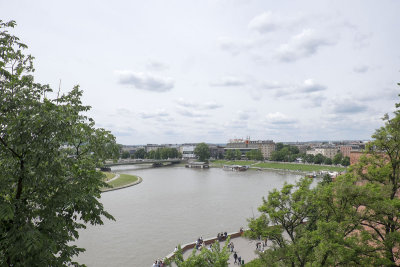 View of the Vistula river from the bell tower