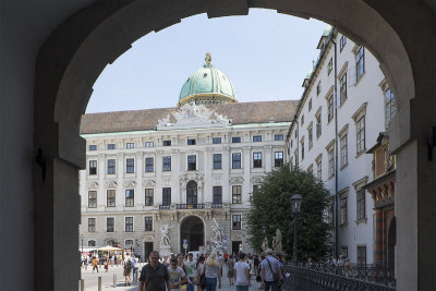 View into Hofburg courtyard