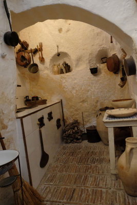 Kitchen in a cave dwelling