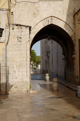 Archway through city wall