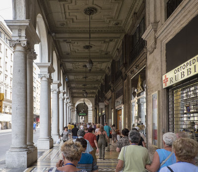 One of the elegant and extensive porticoes