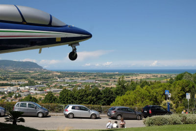 View of the valley, the mountains and the sea