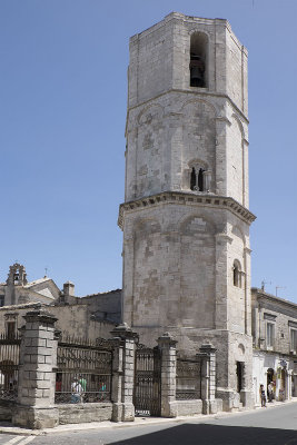 The octagonal tower (campanile) of the Sanctuary of San Michele Arcangelo
