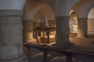 The crypt with Bishop Bernward's grave 