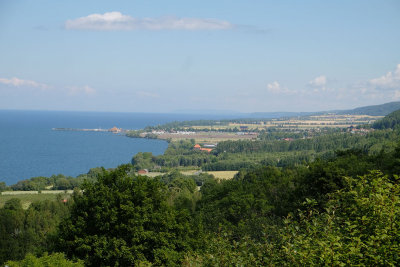 View to the town and lake