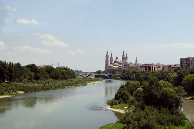The basilica across the Ebro river