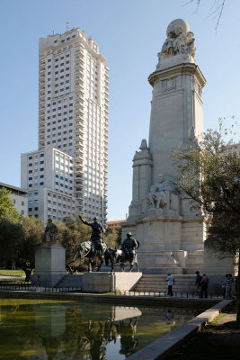 Cervantes monument in Plaza de España