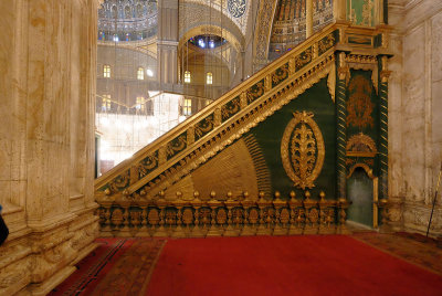 Side view of the Mosques minbar (pulpit)