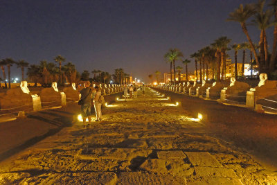 Hundreds of sphinxes once lined the road to nearby Karnak