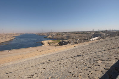 The Nile towards the Mediterranean from the dam