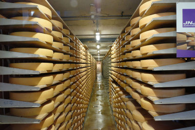 Gruyères cheese factory ageing facility