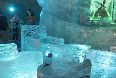 Carved ice in the cave