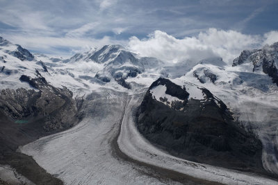 Gornergrat glacier from Monte Rosa